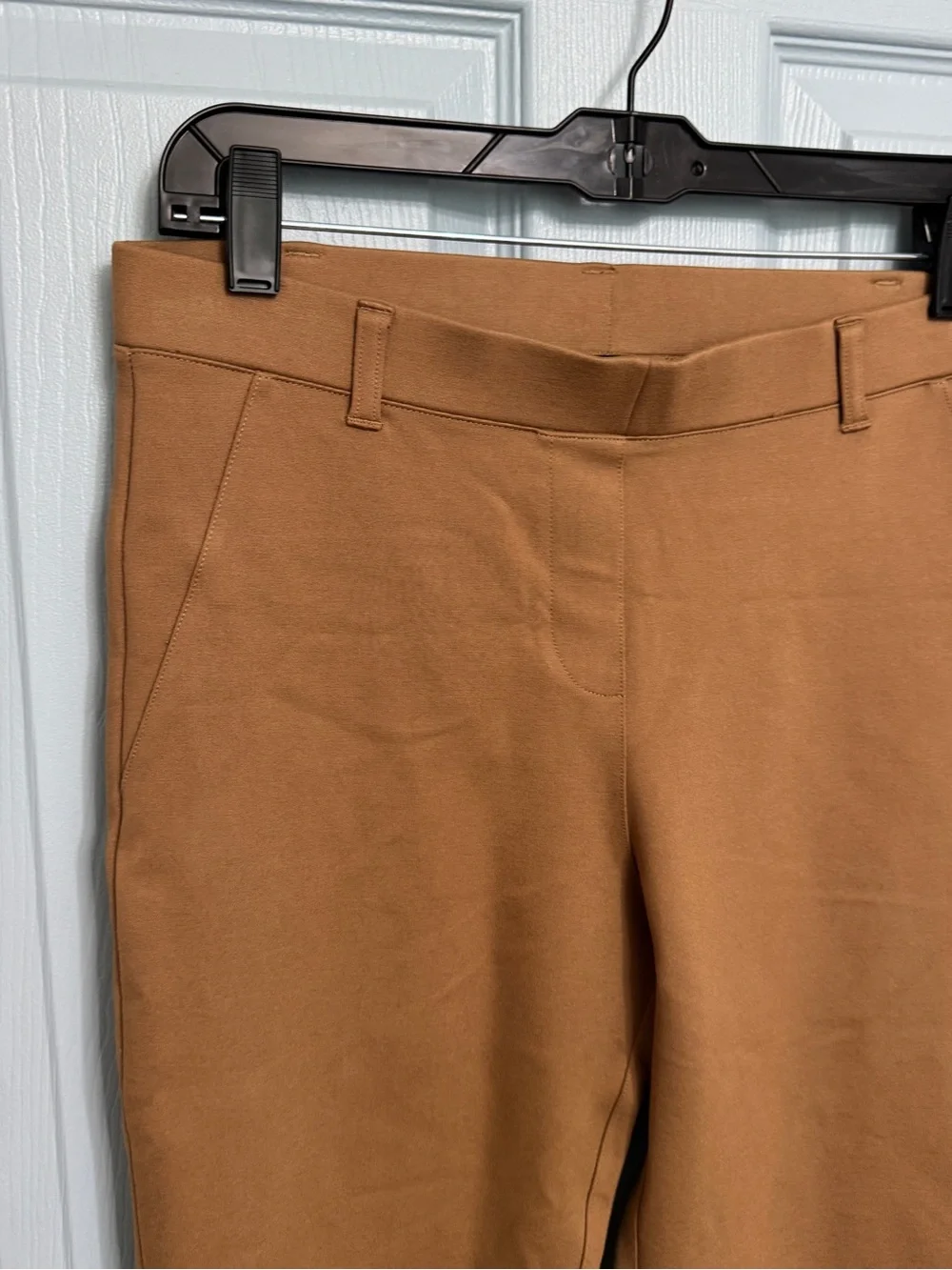 Quince Women’s Ultra Stretch Ponte Straight Leg Pants Medium Roasted Pecan Brown